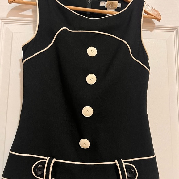 La Belle Black Dress with White Trim - Picture 7 of 7
